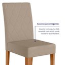 Ver imagem 6 de Kit 8 Cadeiras de Jantar Jade MDF Suede Bege Base Freijó Pallazio