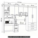 Ver imagem 2 de Guarda Roupa Solteiro Modulado Cp02 Taiga Branco/cinnamon L01 - Mpozenato