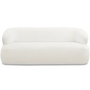 Ver imagem 3 de Sofá 3 Lugares Curvo Orgânico para Sala Living 180cm Barolo L06 Bouclê Branco - Lyam Decor