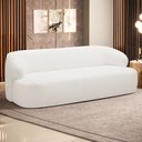 Ver imagem 2 de Sofá 3 Lugares Curvo Orgânico para Sala Living 180cm Barolo L06 Bouclê Branco - Lyam Decor