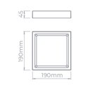 Ver imagem 3 de Painel de Led Stella Quadrado Deep de Sobrepor Recuado 17w Bivolt Branco 4000k Luz Neutra