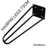 Kit com 6 Pés de Ferro Hairpin Legs 73 Cm Preto Medcombo - 2