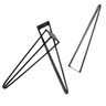 Kit com 6 Pés de Ferro Hairpin Legs 73 Cm Preto Medcombo - 3