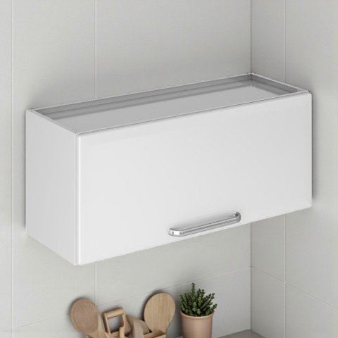 Armário de Cozinha em Aço para Geladeira 1 Porta Horizontal Basculante 80cm Tarsila Itatiaia 