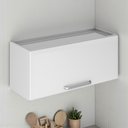 Ver imagem 1 de Armário de Cozinha em Aço para Geladeira 1 Porta Horizontal Basculante 80cm Tarsila Itatiaia Branco