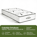 Ver imagem 5 de Colchão Solteiro Ortobom Highfoam Espuma Alta Densidade Hr 45 Pró Aditivada Conforto Firme 28cm Altu