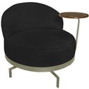 Ver imagem 1 de Poltrona Giratoria Glamour 704 Organica Linho Boucle 3304 Ezz