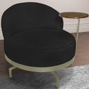 Ver imagem 2 de Poltrona Giratoria Glamour 704 Organica Linho Boucle 3304 Ezz