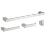 Kit de Acessórios 4 Peças para Banheiro Aço Inox Escovado - 1