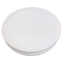 Ver mais imagens de Kit 03 Assentos Redondo Banqueta Cadeira Estofados Poltronas H02 Corino Branco 30 cm - Lyam Decor As