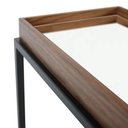 Ver imagem 2 de Mesa Lateral Loi Nogueira Gold com Espelho e Base Preta - 67794