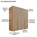 Ver imagem 5 de Guarda Roupa Casal 4 Portas 181 cm Lizz Hannover Fendi Dcasa