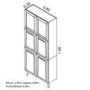Ver imagem 7 de Paneleiro em Aço 6 Portas 80cm Dobradiças Slow Motion Tarsila Itatiaia