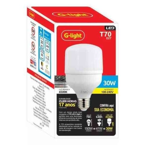 Lâmpada Bulbo Led Ence T70 30w E27 6500k G-light