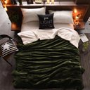 Ver imagem 2 de Cobertor Casal Comum Veludo Oliva/pele de Carneiro 240x240