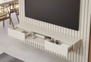 Ver imagem 5 de Painel para TV até 65 Polegadas Ripado 100% MDF 220CMX185CM Maragogi Marrom Cinamomo