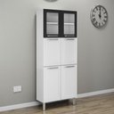 Ver imagem 1 de Paneleiro Duplo em Aço com Vidro 6 Portas Ipldv-70 Tarsila Itatiaia