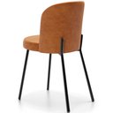 Ver imagem 5 de Kit 3 Cadeiras Sala de Jantar Estofada Gavi L02 Tecido Couríssimo Canela - Lyam Decor