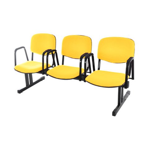 Cadeira em Longarina para Auditórios Linha Hotel Amarelo
