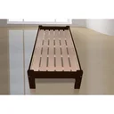Ver imagem 1 de Cama de Solteiro Turca Barion de Madeira Maciça Angelim Pedra/Tauari Tabaco