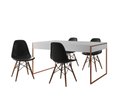 Ver imagem 2 de Conjunto Industrial Filadelfia 120x75 Ferro Cobre Tampo Branco 4 Cadeiras Preto
