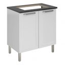 Ver imagem 2 de Balcão Cozinha em Aço 2 Portas 80cm para Cooktop 4 Bocas Dobradiças Slow Motion Tarsila Itatiaia 