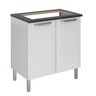 Balcão em Aço 2 Portas 80cm para Cooktop 5 Bocas Dobradiças Slow Motion Tarsila Itatiaia - 3