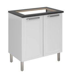 Balcão Cozinha em Aço 2 Portas 80cm para Cooktop 5 Bocas Dobradiças Slow Motion Tarsila Itatiaia Branco/Neve - 2 Balcão Cozinha em Aço 2 Portas 80cm para Cooktop 5 Bocas Dobradiças Slow Motion Tarsila Itatiaia Branco/Neve - 2