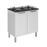 Balcão em Aço 2 Portas 80cm para Cooktop 5 Bocas Dobradiças Slow Motion Tarsila Itatiaia - 7