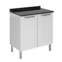 Ver imagem 2 de Balcão Cozinha em Aço 2 Portas 80cm com Tampo Com Dobradiças Slow Motion Tarsila Itatiaia 