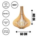 Ver imagem 5 de Abajur Grande de Chão ALADDIN MDF Luminária - :MDF CRU/90x60cm