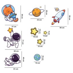 Adesivo de Parede Astronauta Mod15 - 2