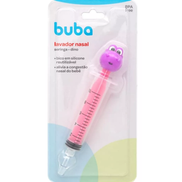 Lavador Nasal Seringa Silicone Catarro Sinusite Buba Rosa - 5