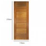 Folha de Porta Madeira Maciça 210x110cm com 7 Réguas Espessura 3,3cm Envernizada Jomadi - 2
