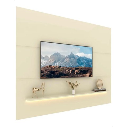 Painel para Tv até 85 com Led e Dupla Opção Montagem Juca