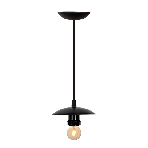 Pendente Luminária de Teto Bocal Simples Retrô Suporte Plástico - Soquete E-27 – Abf Luminárias:pret