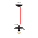 Ver imagem 2 de Pendente Luminária de Teto Bocal Simples Retrô Suporte Plástico - Soquete E-27 – Abf Luminárias:pret