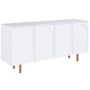 Ver imagem 1 de Rack Capela 180cm com Pés de Madeira - Branco
