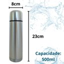 Ver imagem 4 de Garrafa Térmica Inox 500 Ml Leve e Compacta para Todas As Ocasiões