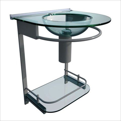 Bancada para Banheiro com Cuba Mold Prata/Silver