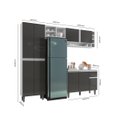 Ver imagem 2 de Cozinha Completa Modulada 230cm com Balcão e Armário Aéreo Vanessa - Ajl Móveis Cozinha Vanessa