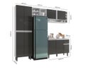 Ver imagem 2 de Cozinha Completa Modulada 230cm com Balcão e Armário Aéreo Vanessa - Ajl Móveis Cozinha Vanessa
