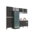 Ver imagem 1 de Cozinha Completa Modulada 230cm com Balcão e Armário Aéreo Vanessa - Ajl Móveis Cozinha Vanessa