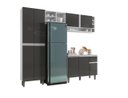 Ver imagem 1 de Cozinha Completa Modulada 230cm com Balcão e Armário Aéreo Vanessa - Ajl Móveis Cozinha Vanessa