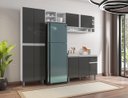 Ver imagem 4 de Cozinha Completa Modulada 230cm com Balcão e Armário Aéreo Vanessa - Ajl Móveis Cozinha Vanessa