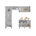 Ver imagem 3 de Cozinha Completa Modulada 230cm com Balcão e Armário Aéreo Vanessa - Ajl Móveis Cozinha Vanessa