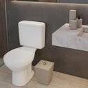 Ver imagem 5 de Kit Banheiro 4 Peças Lixeira Dispenser Porta Escova e Porta Algodão - Stolf Areia