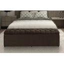 Ver imagem 2 de Calçadeira Baú Imperatriz 100 cm Suede Marrom Escuro