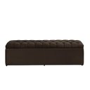 Ver imagem 1 de Calçadeira Baú Imperatriz 100 cm Suede Marrom Escuro