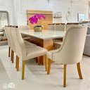 Ver imagem 4 de Sala de Jantar com Vidro 8 Cadeiras 2,20x1,10m - Lisboa - Art Salas